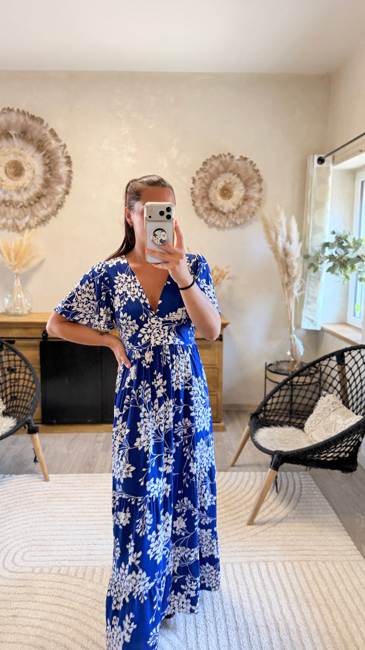 Robe longue Mulan bleu