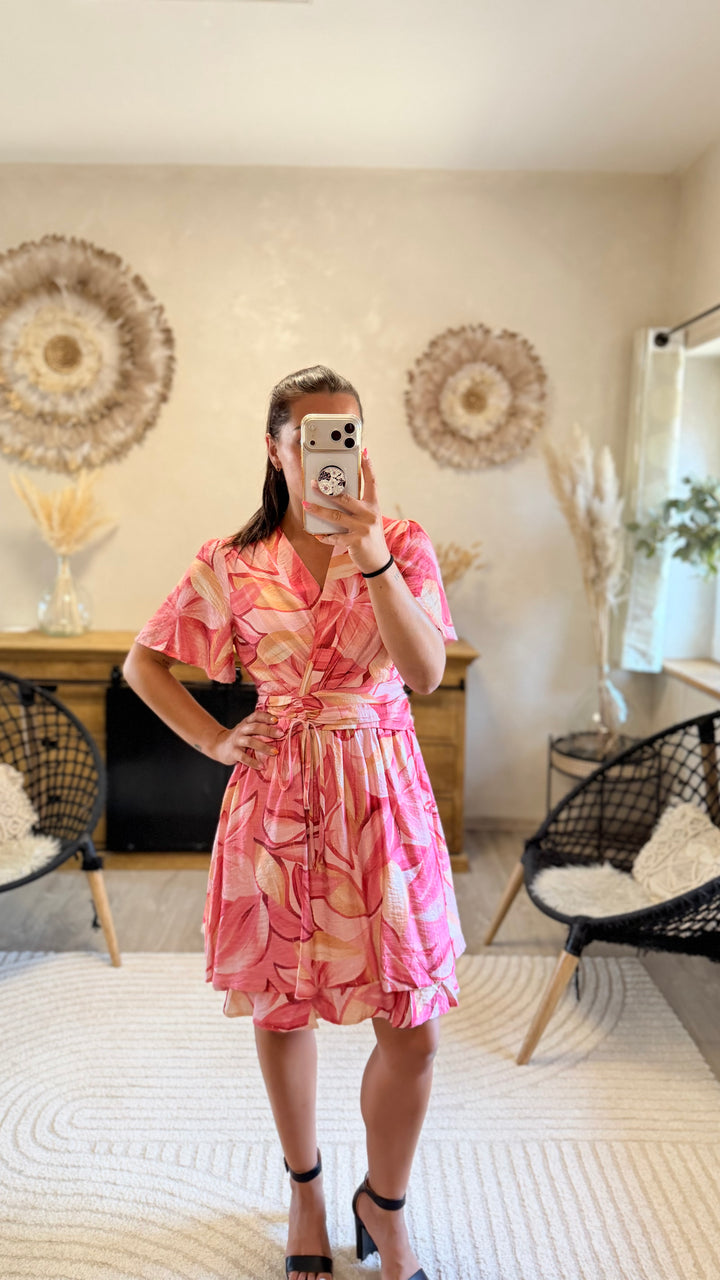 Robe Courte Ceyli rose