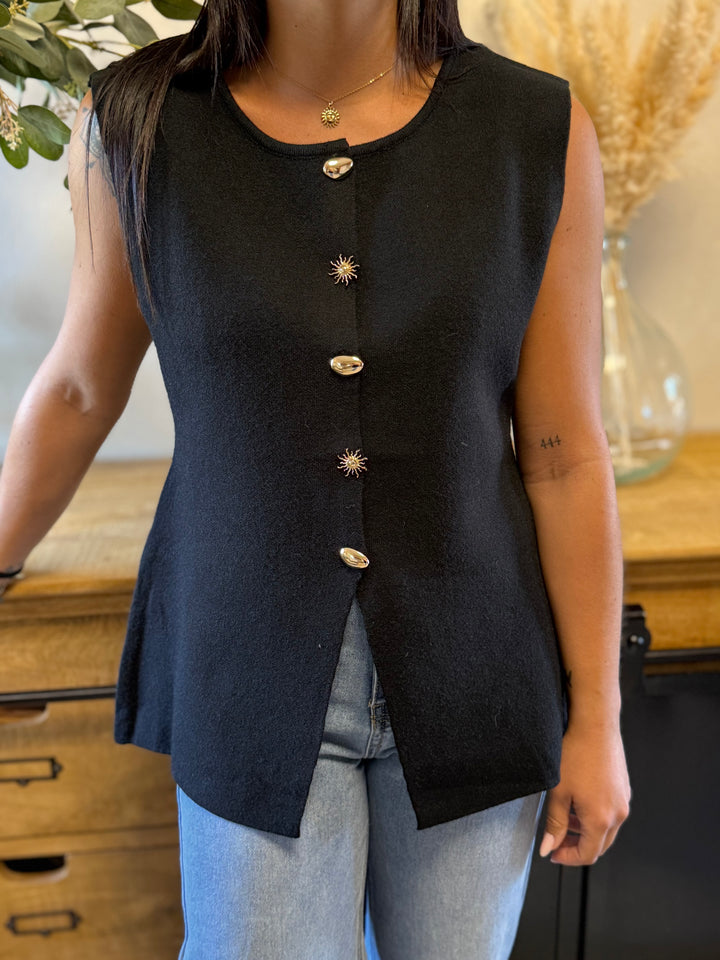 Pull sans manches Sady noir