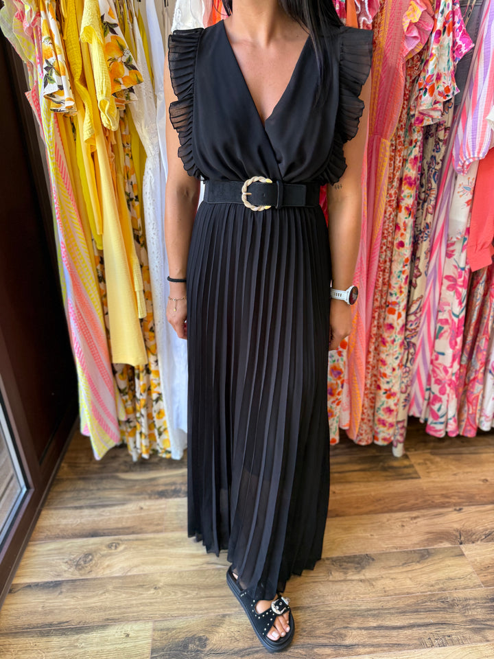 Robe longue Berenice noir PRECOMMANDE
