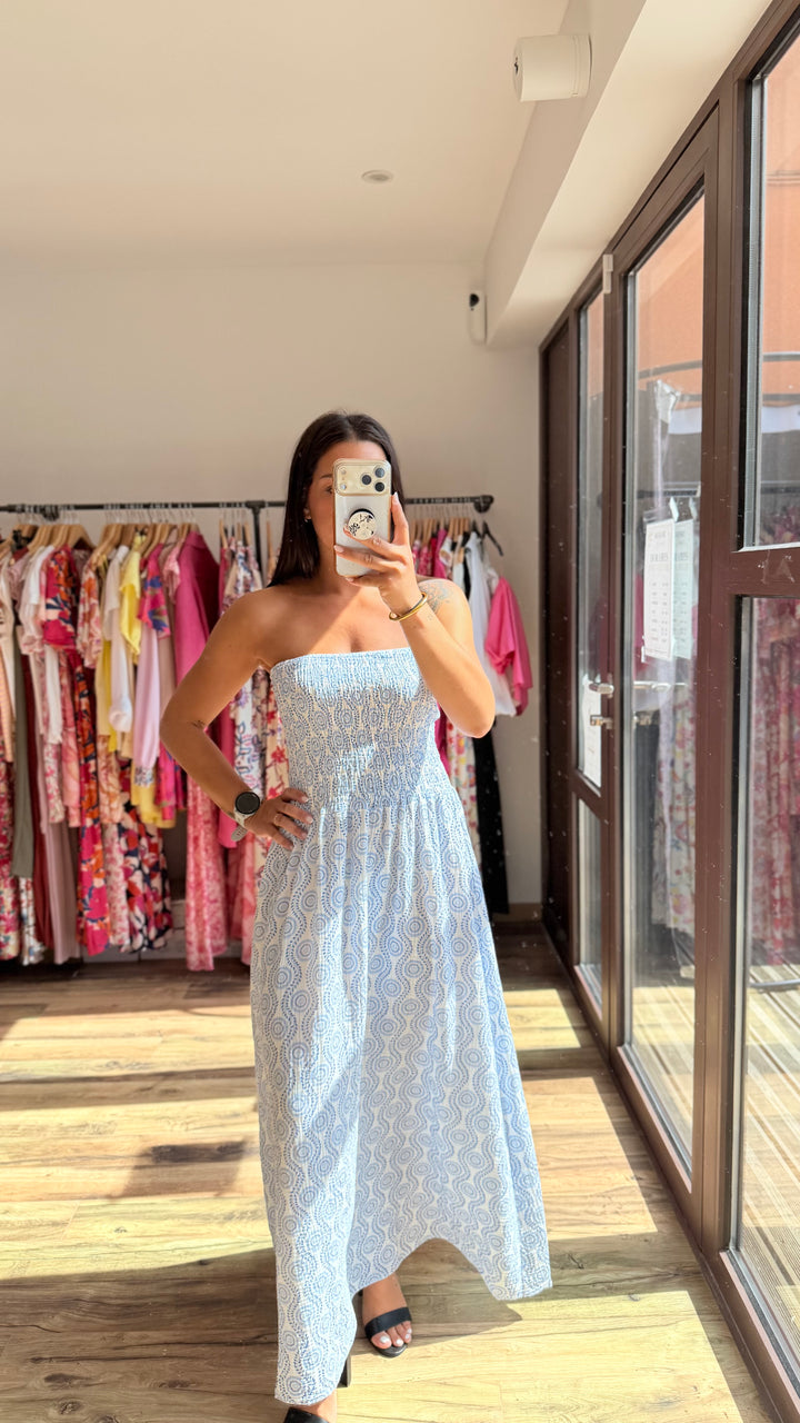 Robe longue Dory bleu