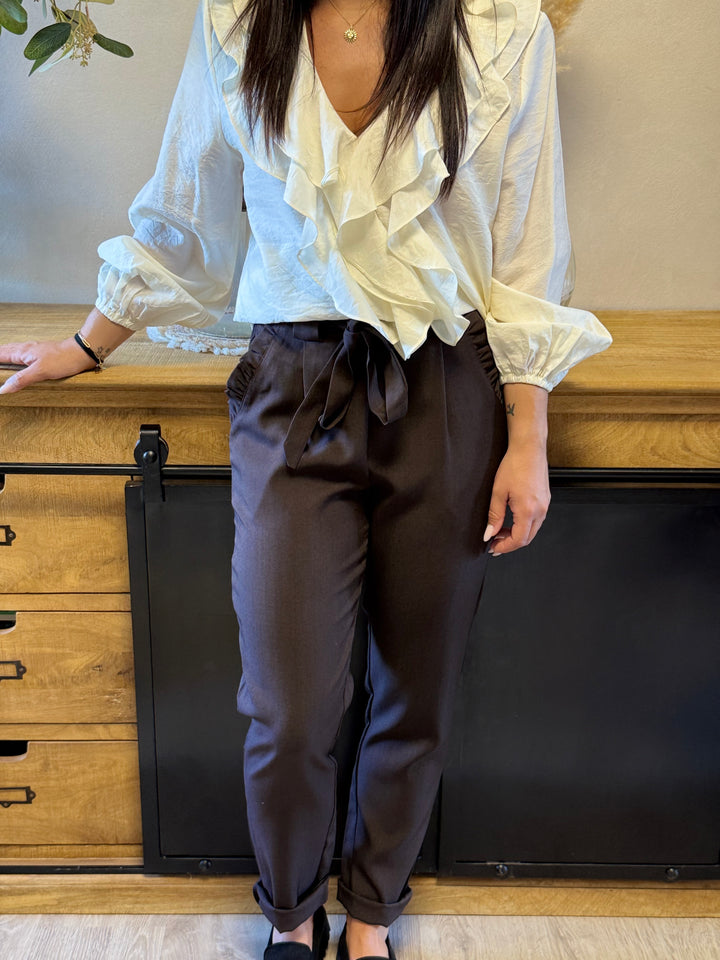 Pantalon Joule chocolat