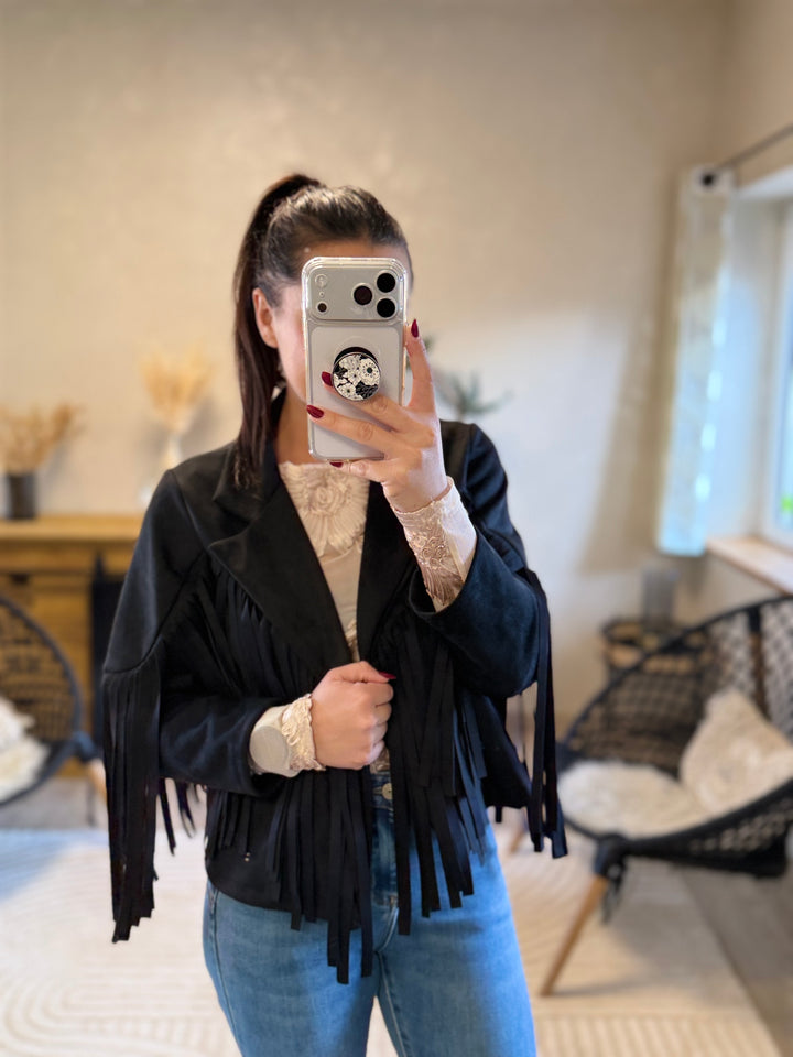 Veste à frange Yelle