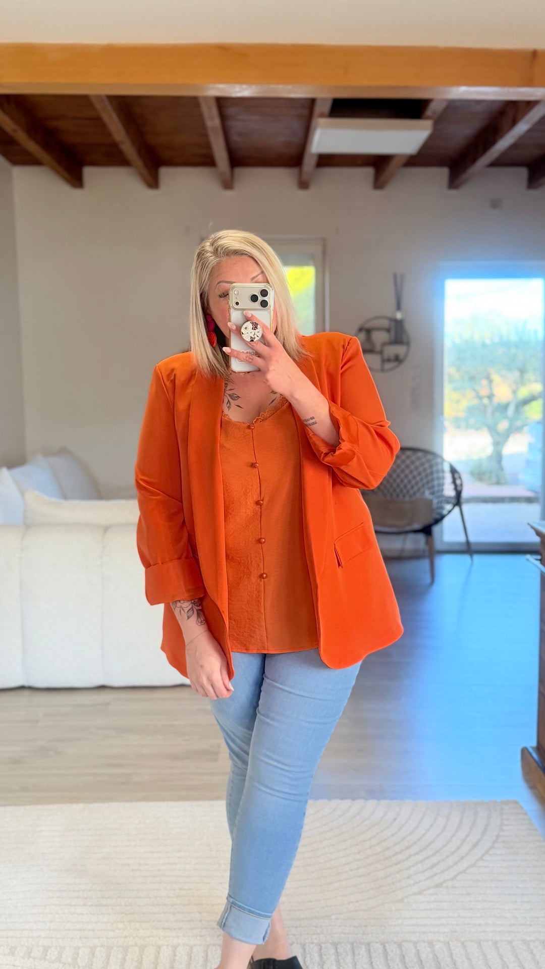 Top Hosa orange CURVY