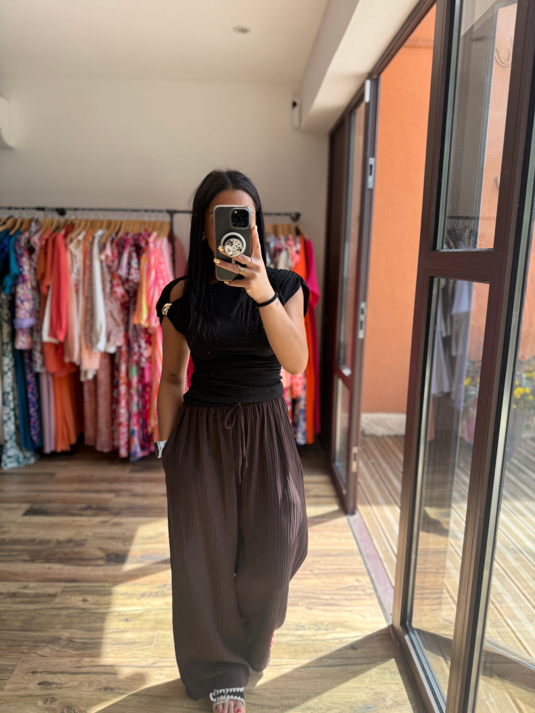 Pantalon gaze Chocolat