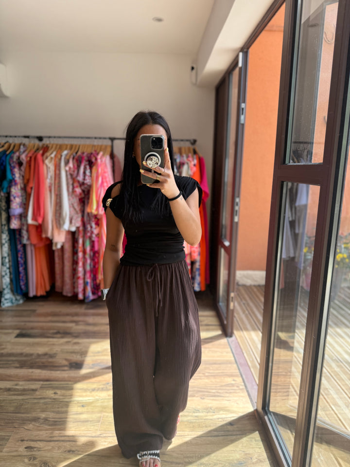 Pantalon gaze Chocolat