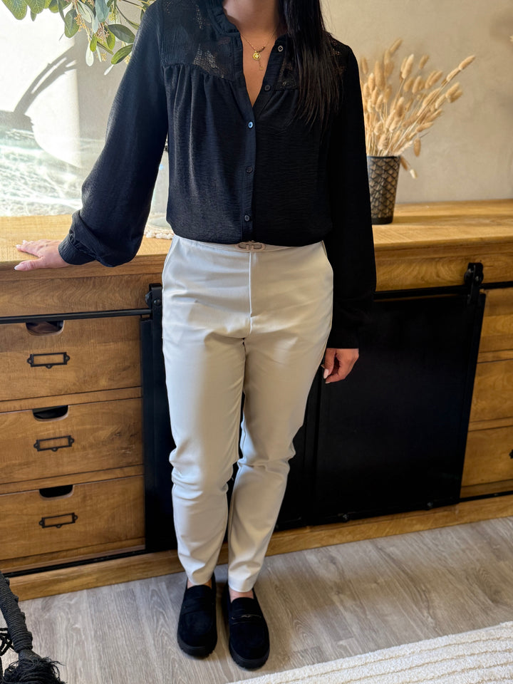 Pantalon beige Tino CURVY