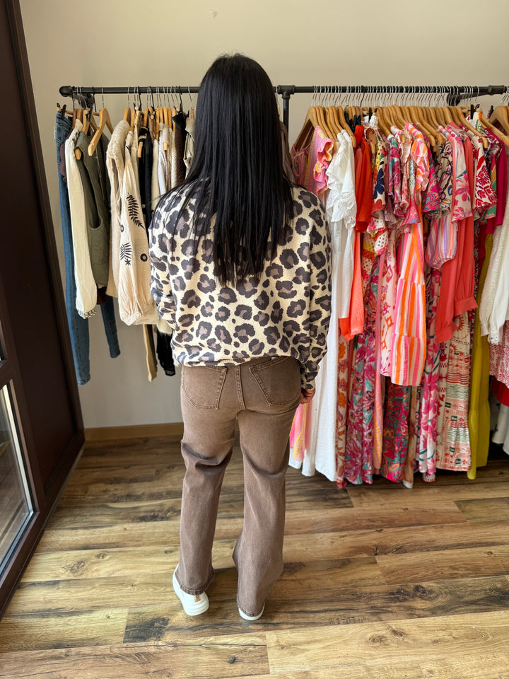 Jean coupe droite chocolat 🍫