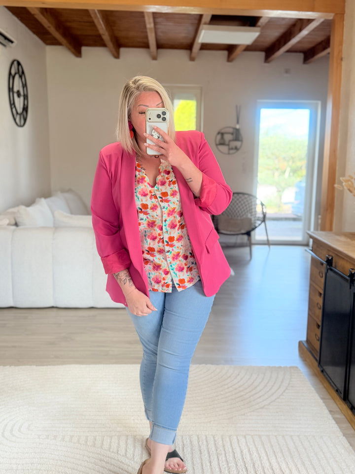 Blazer fushia CURVY 42 au 46