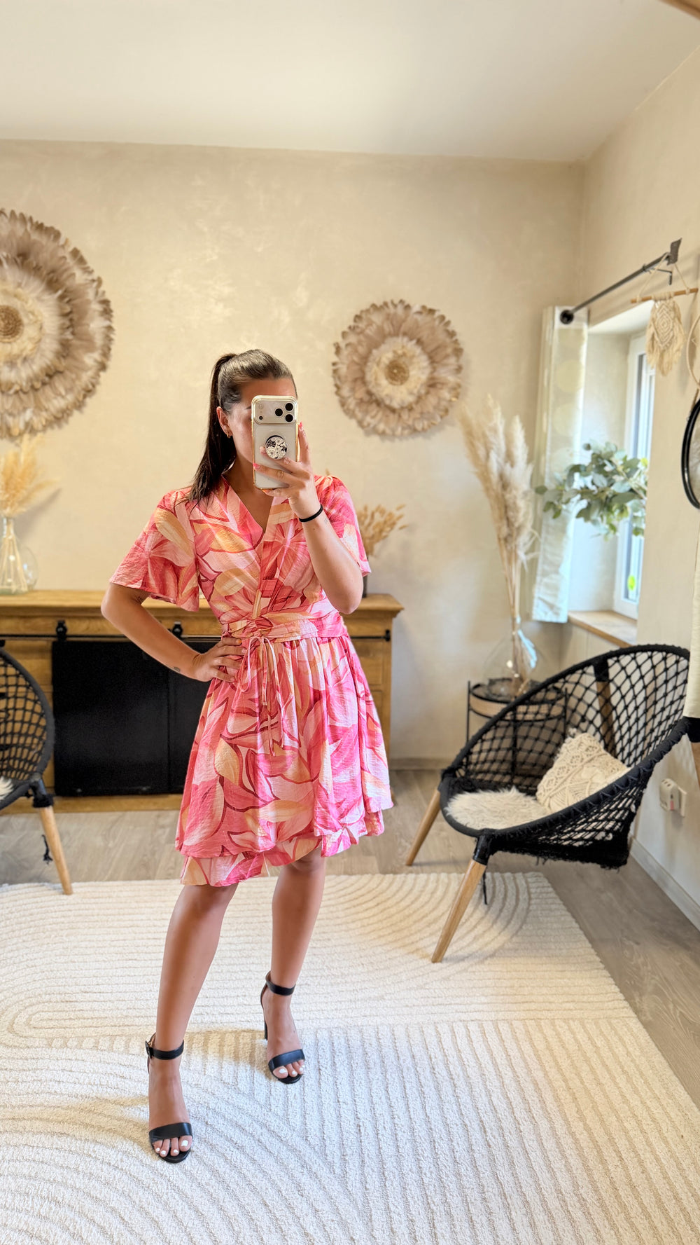Robe Courte Ceyli rose