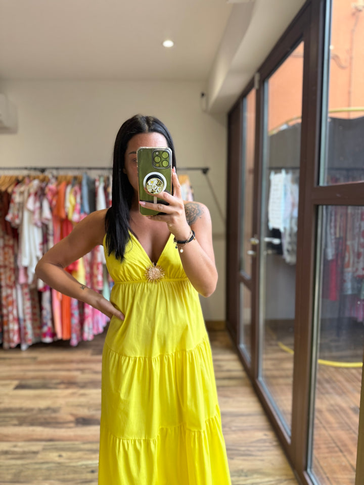 Robe longue Tristan jaune