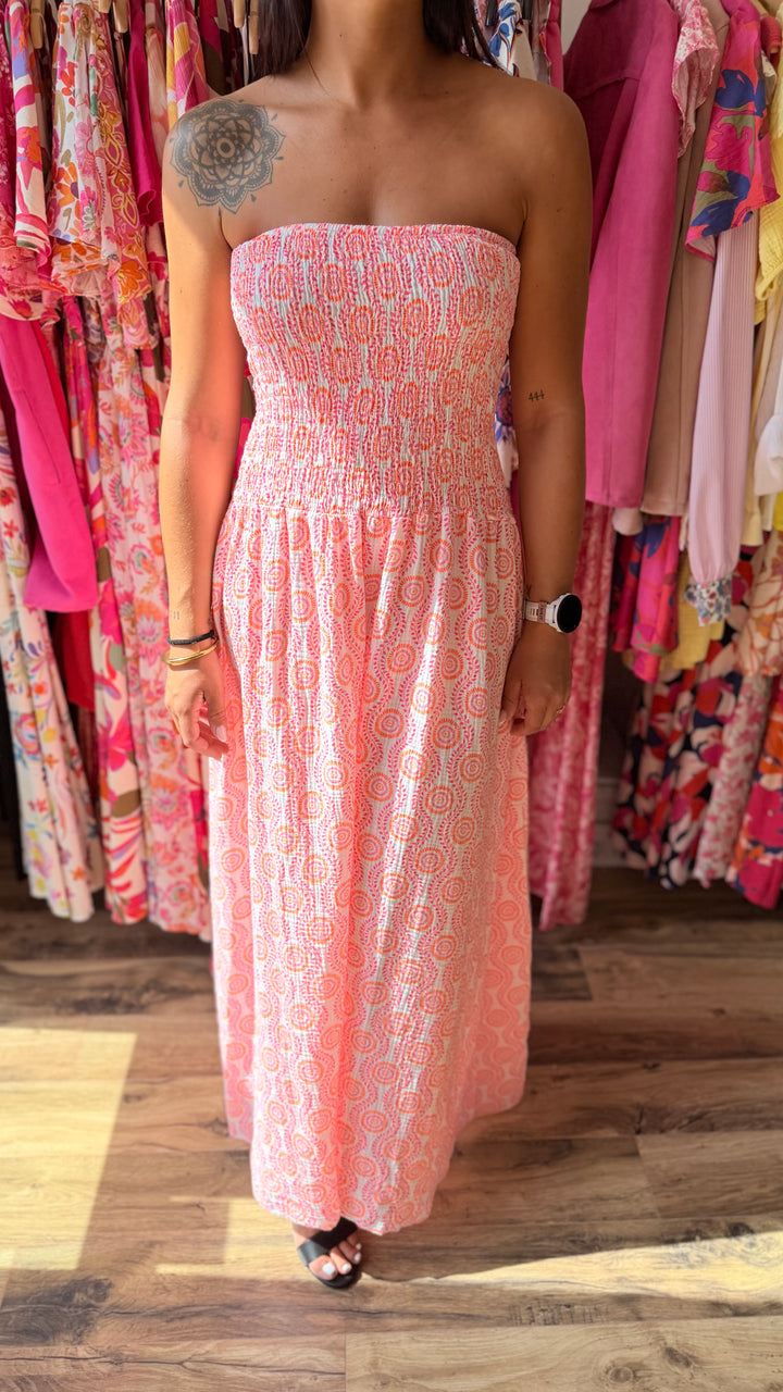 Robe longue Dory rose