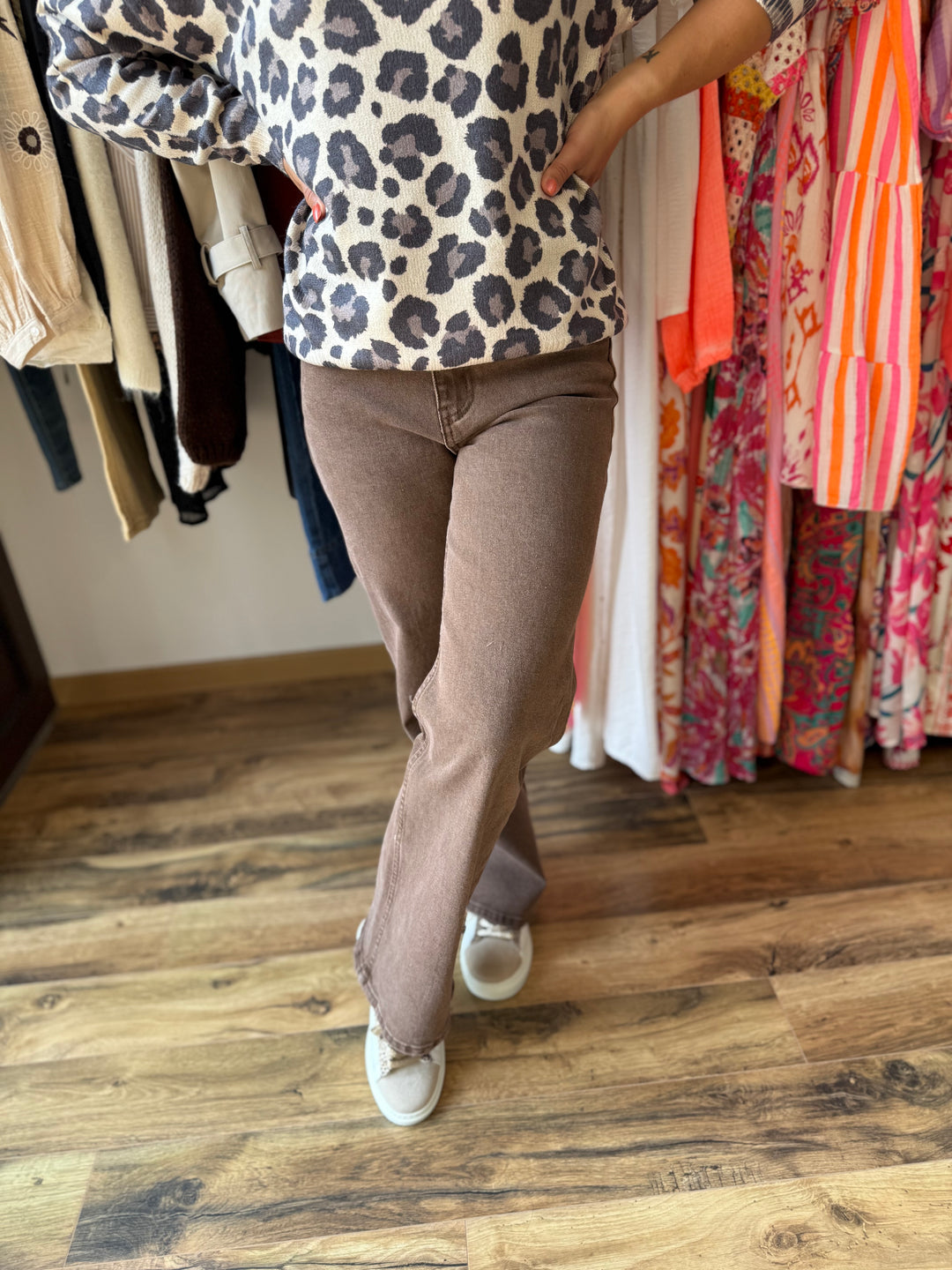 Jean coupe droite chocolat 🍫