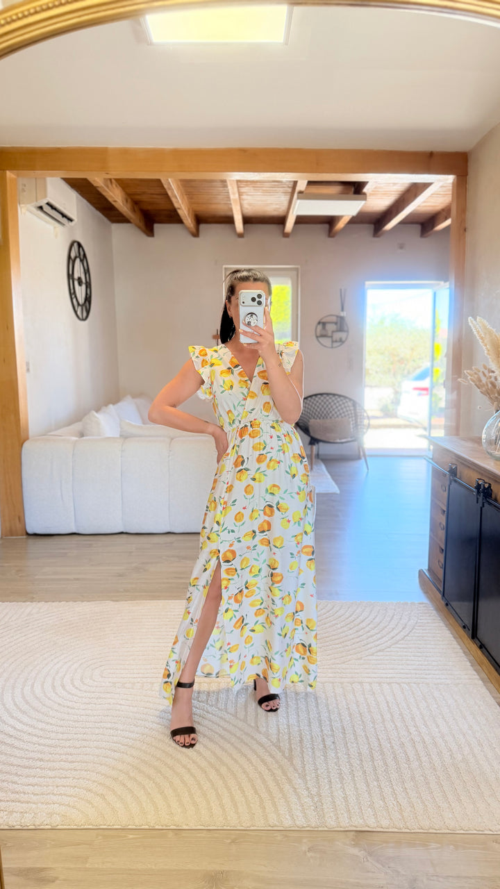 Robe longue citrons
