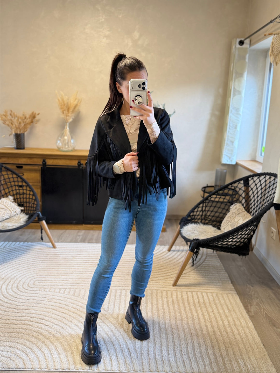 Veste à frange Yelle