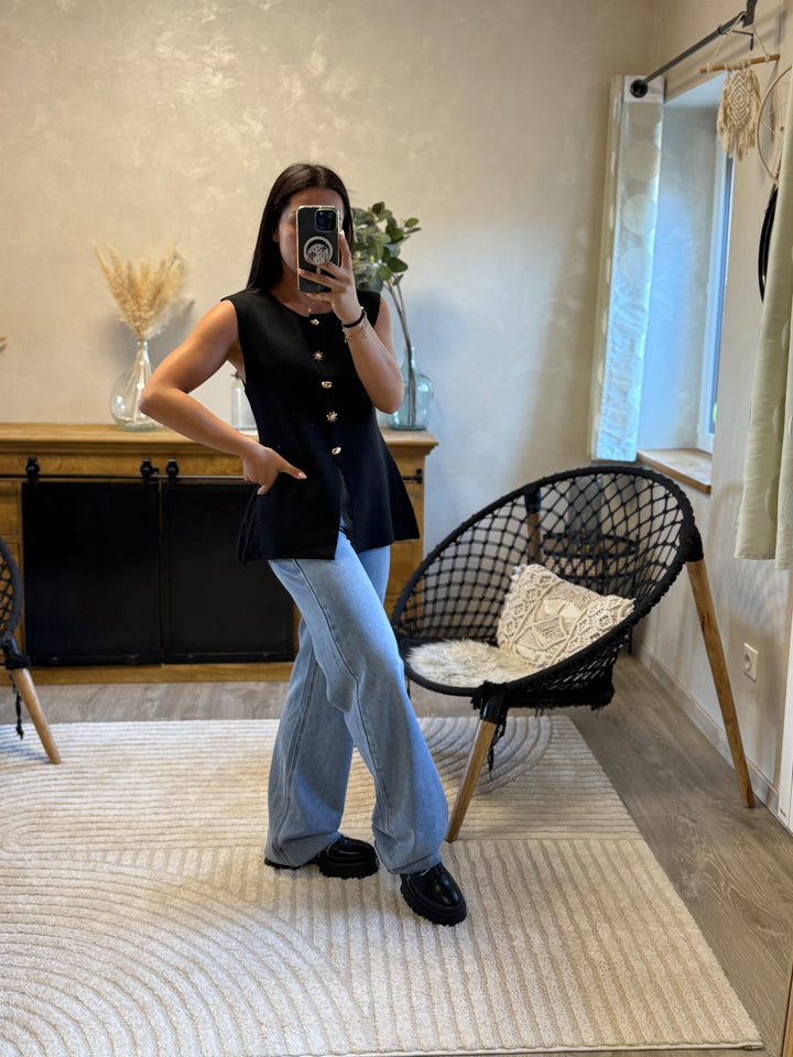 Pull sans manches Sady noir