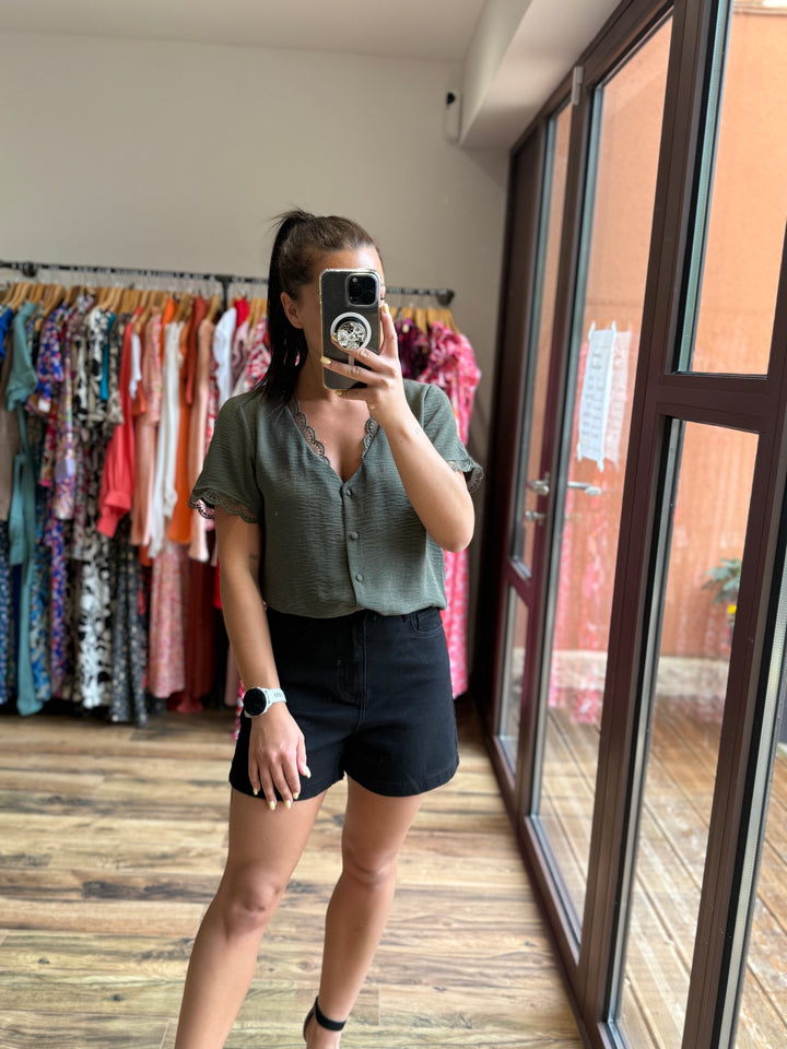 Chemise Mirta CURVY kaki