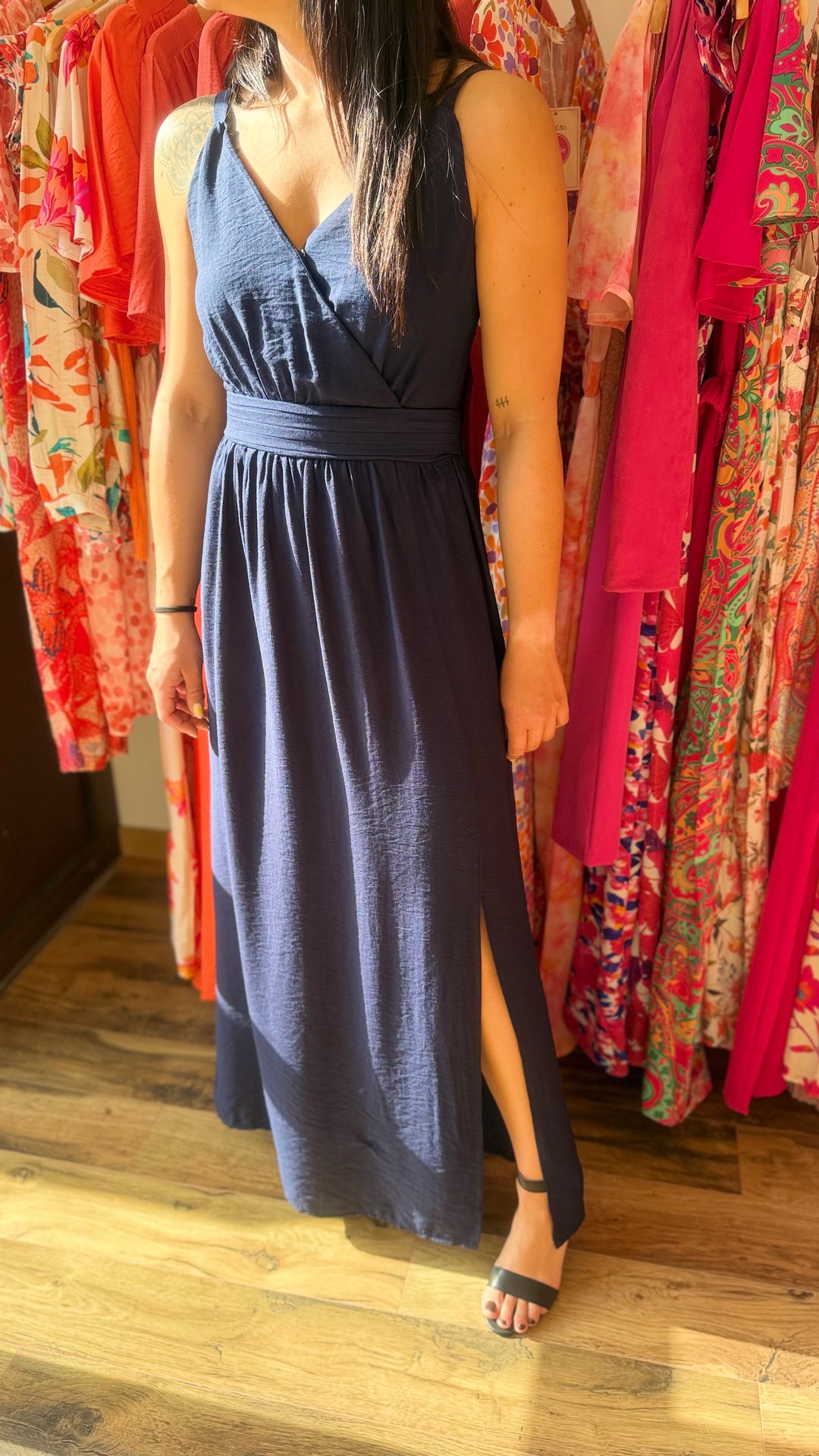 Robe longue Molly Marine CURVY