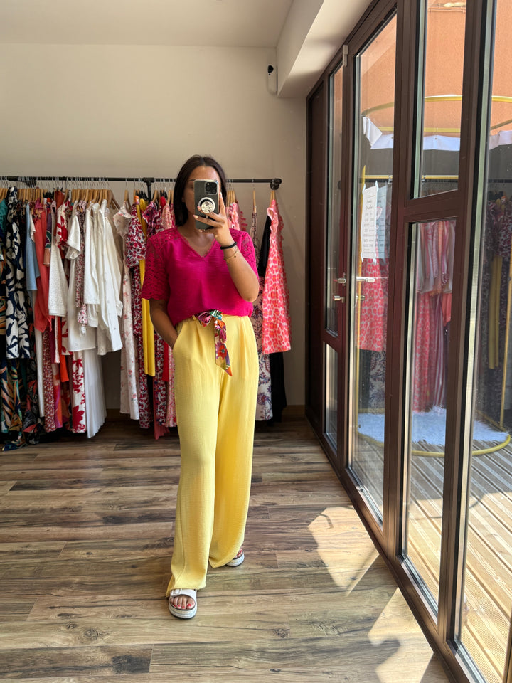 Pantalon Eliam jaune clair