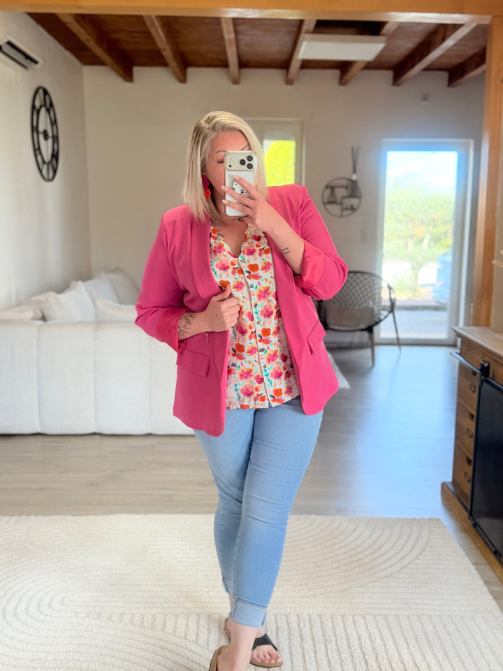 Blazer fushia CURVY 42 au 46