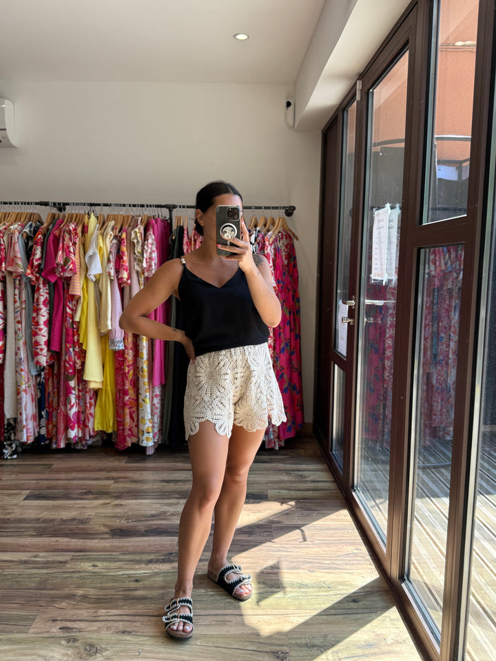 Top perles noir CURVY