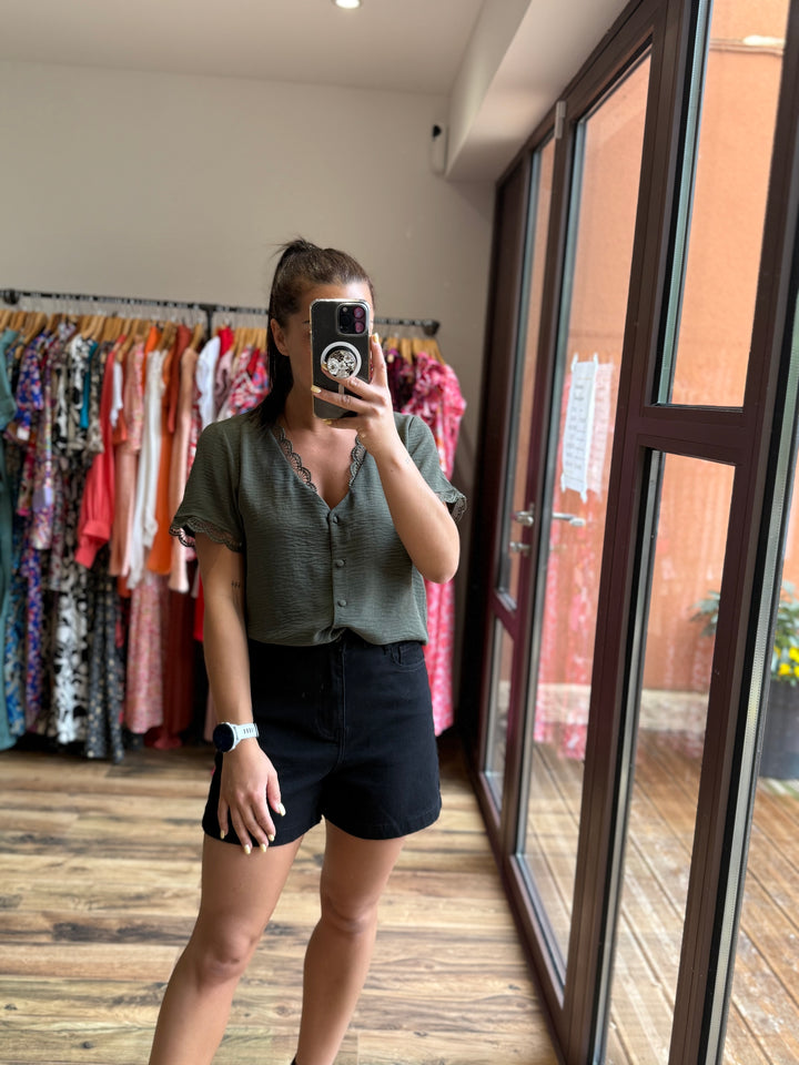 Chemise Mirta CURVY kaki