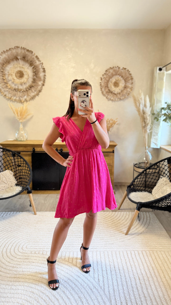Robe courte Maya Fushia