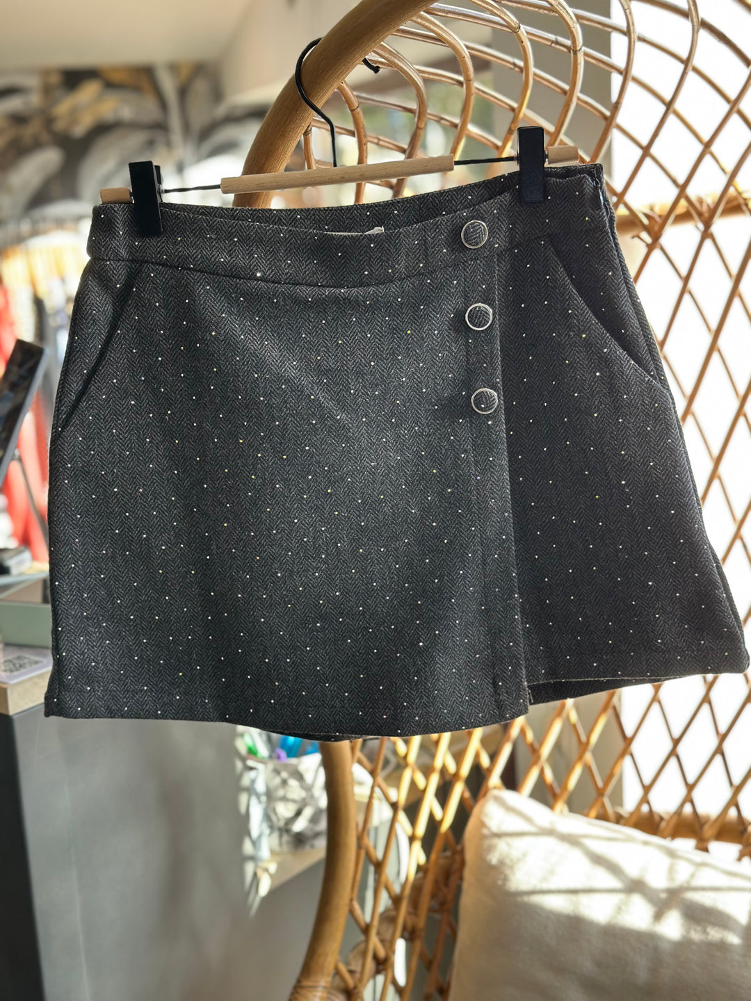 Jupe short Jule grise