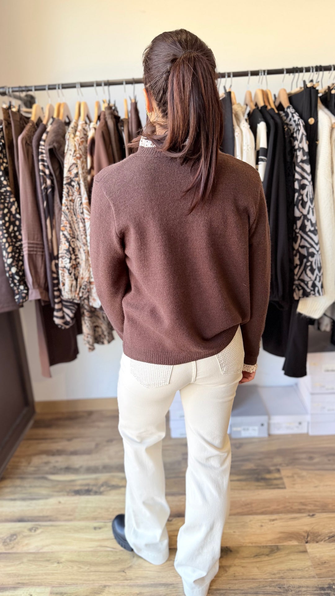 Gilet chocolat Amane