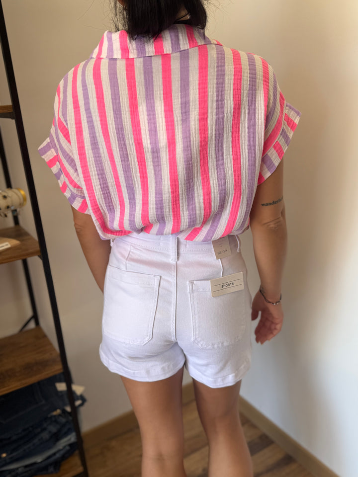 Short Valentin blanc