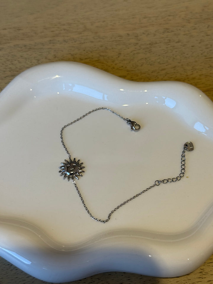 Bracelet soleil argenté