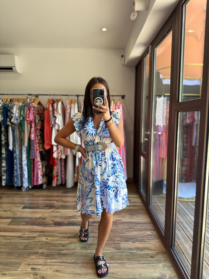 Robe Almeria bleu CURVY