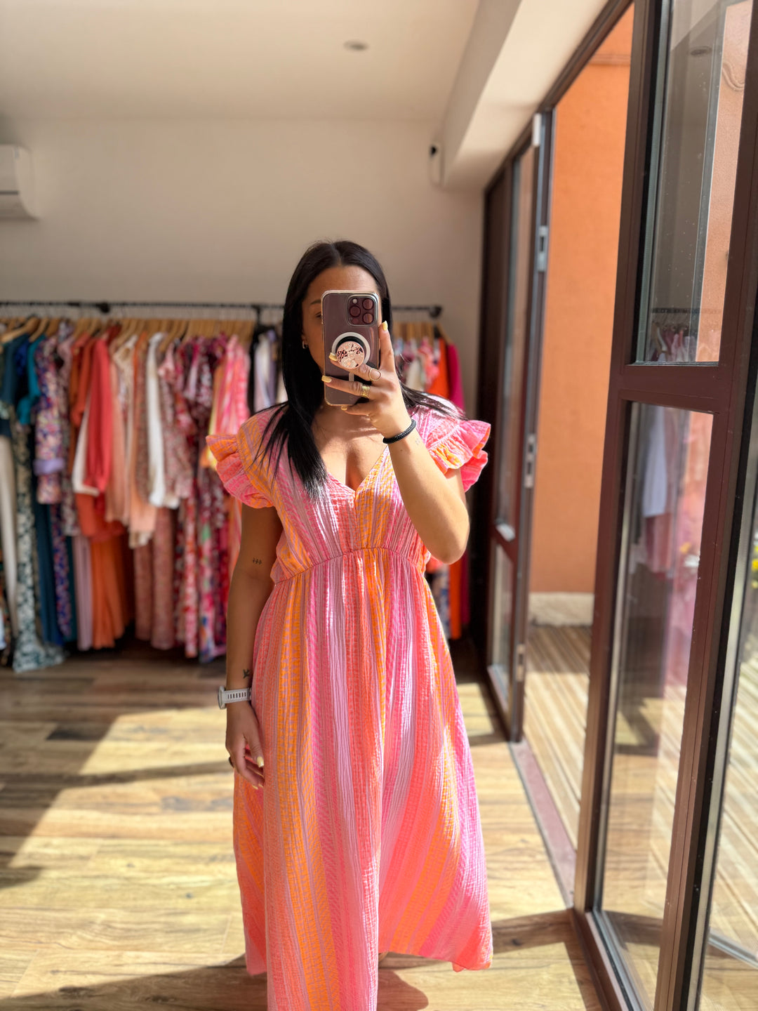 Robe longue Pier rose