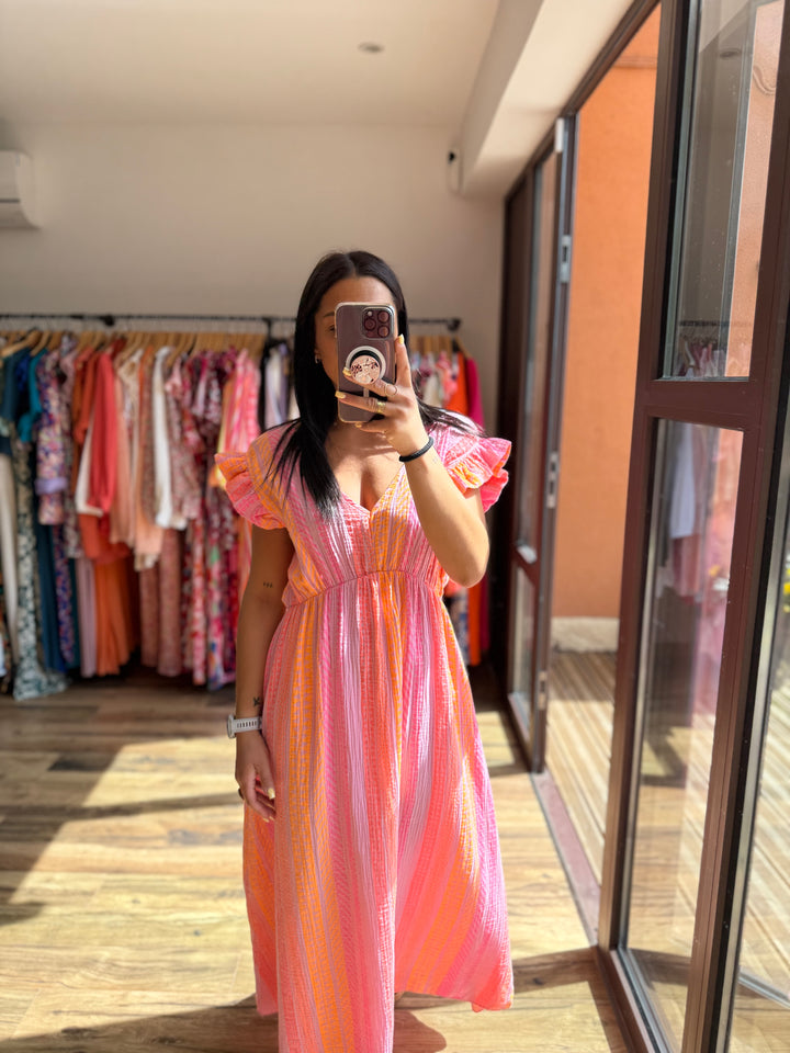 Robe longue Pier rose