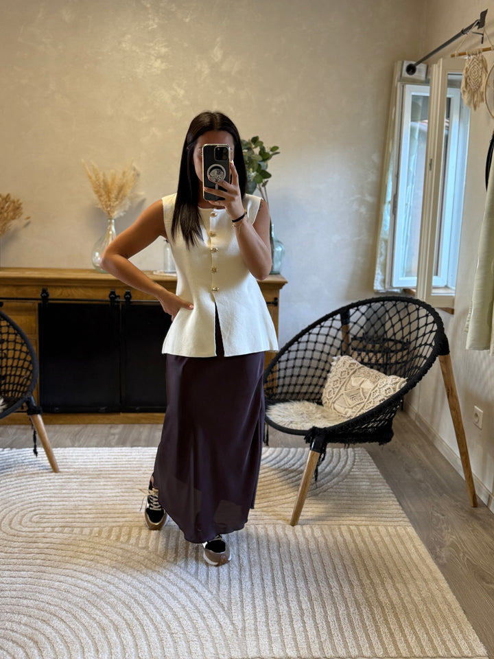 Pull sans manches Sady beige