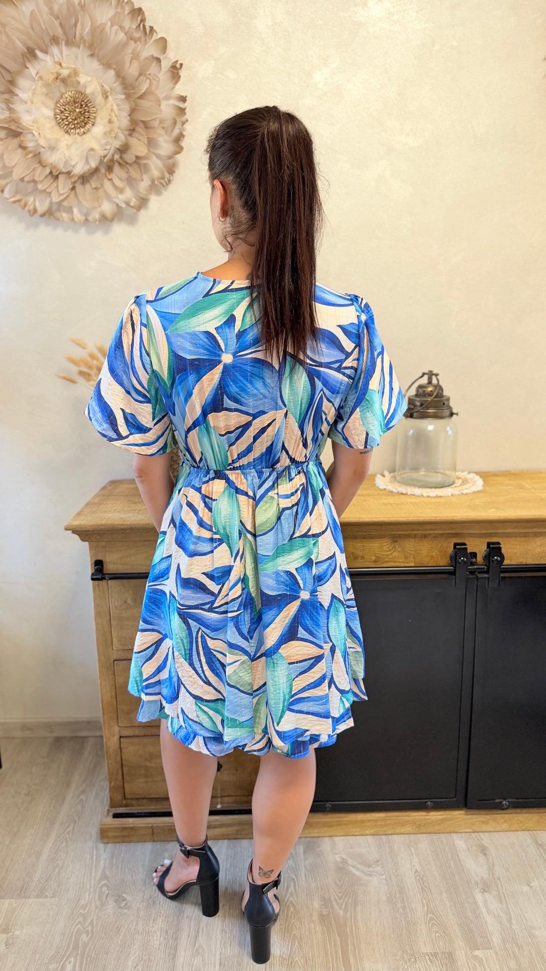 Robe Courte Ceyli bleu
