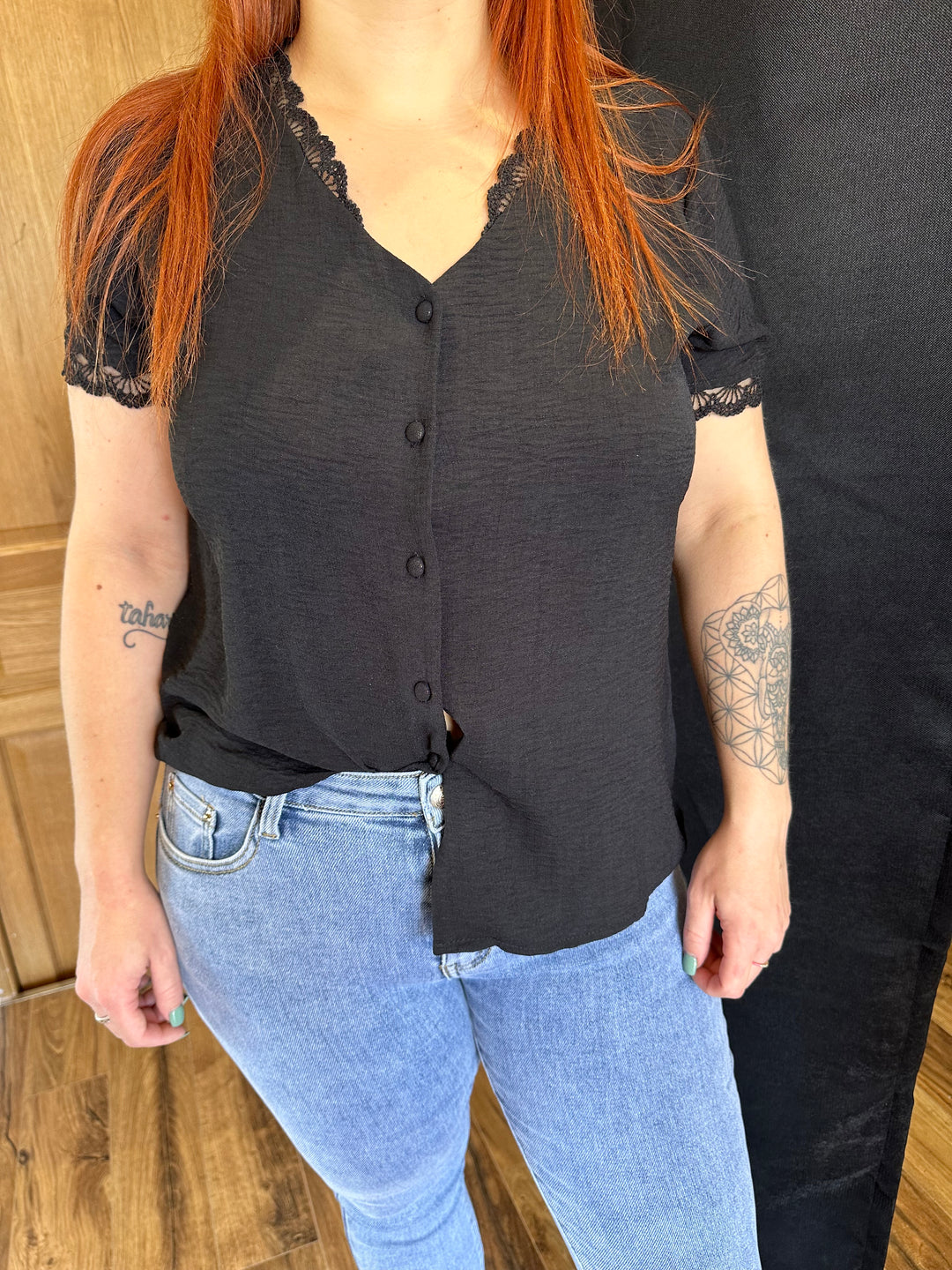 Chemise Mirta noir CURVY