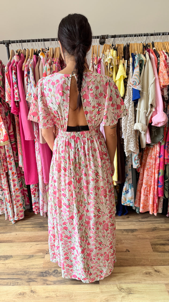 Robe longue Finda (dos ouvert)