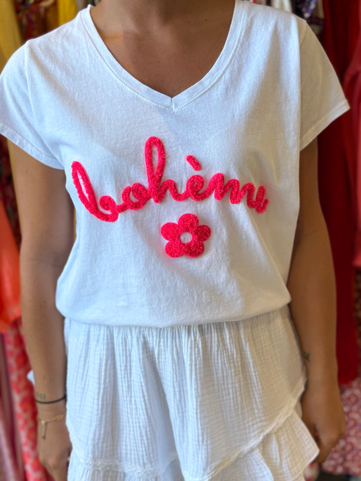 Teeshirt bohème fluo