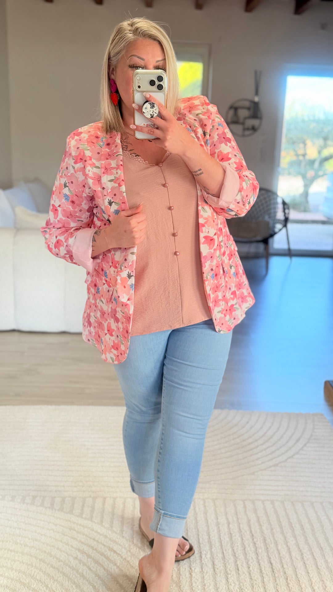Top Hosa rose poudré CURVY