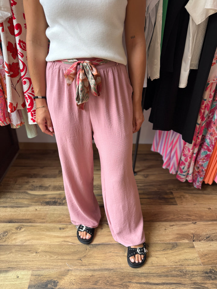 Pantalon Julie rose CURVY