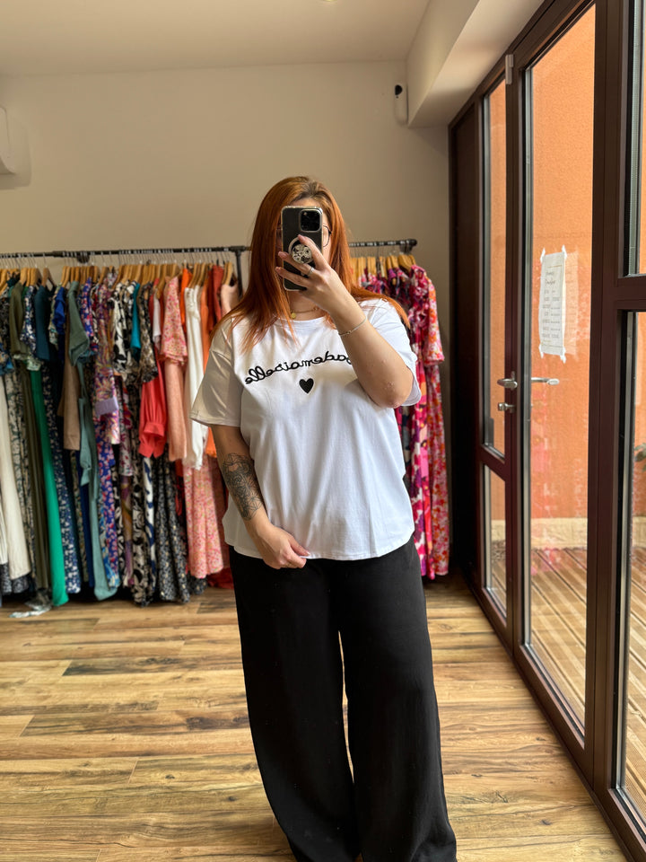 Teeshirt mademoiselle noir curvy
