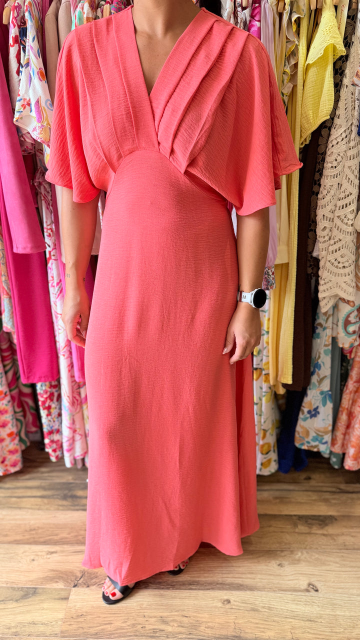 Robe longue Jehan corail