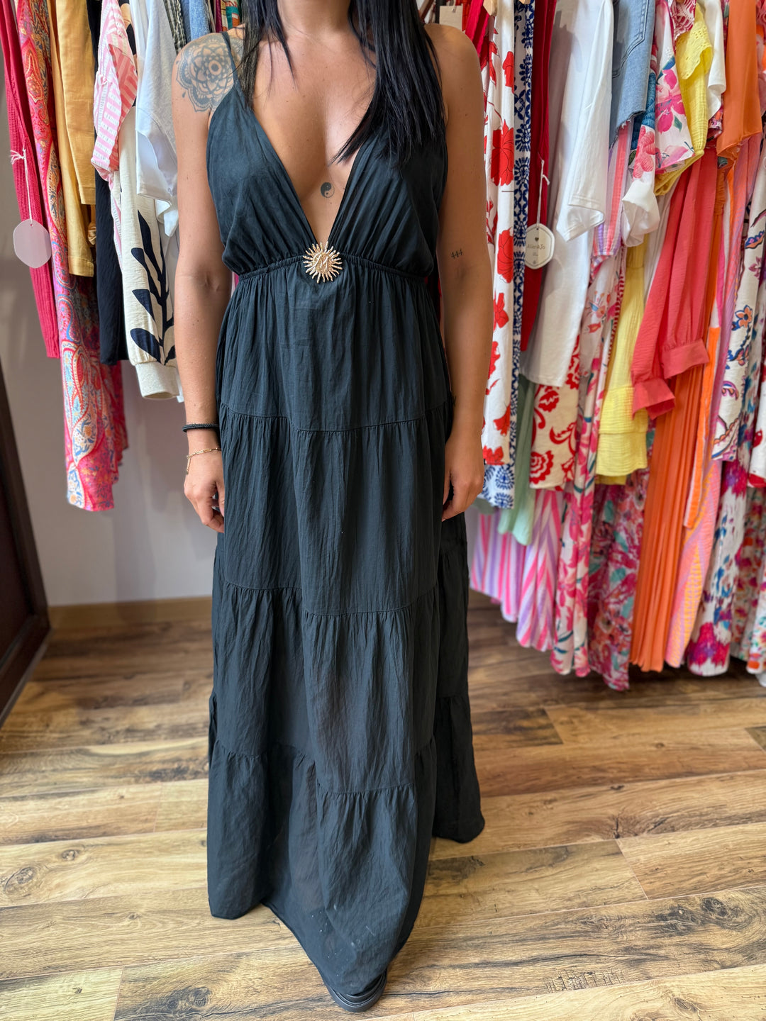 Robe longue Graciella noir