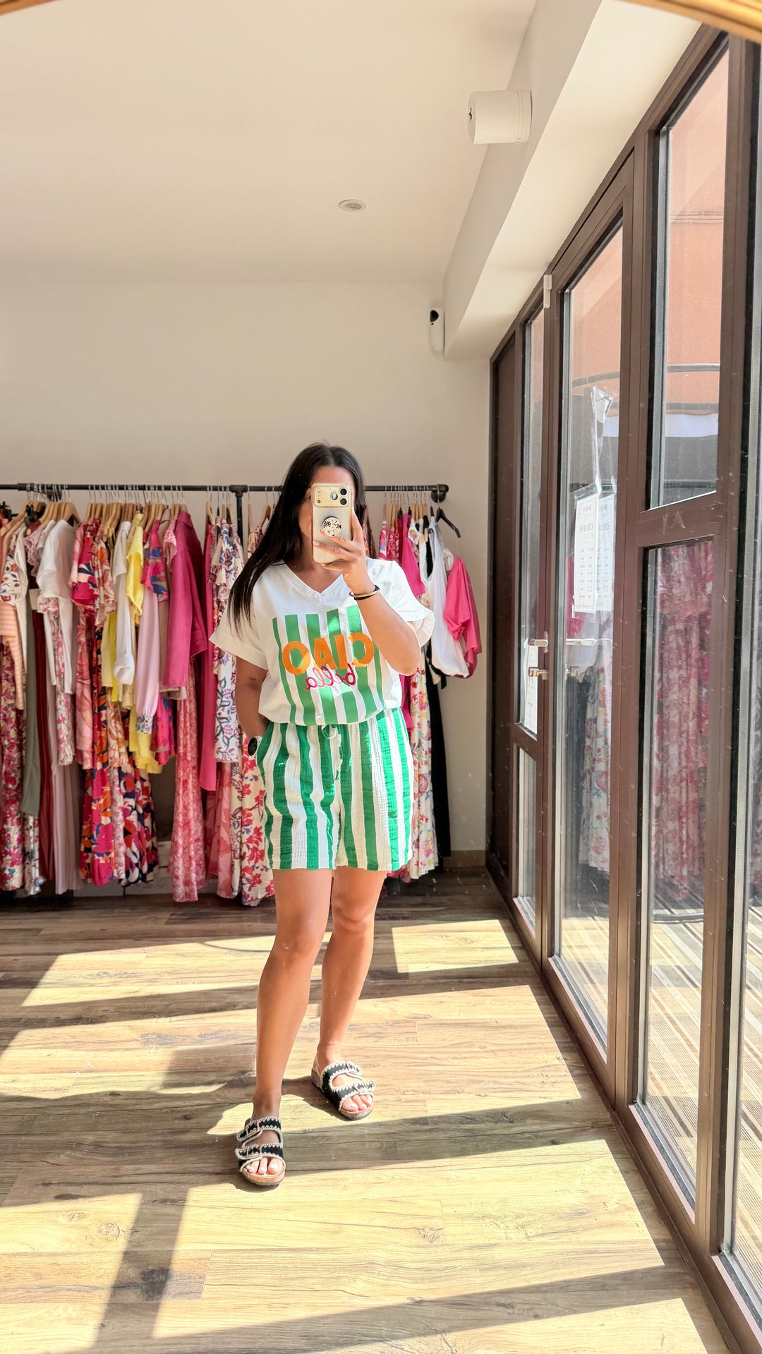 Teeshirt Ciao Bella vert CURVY