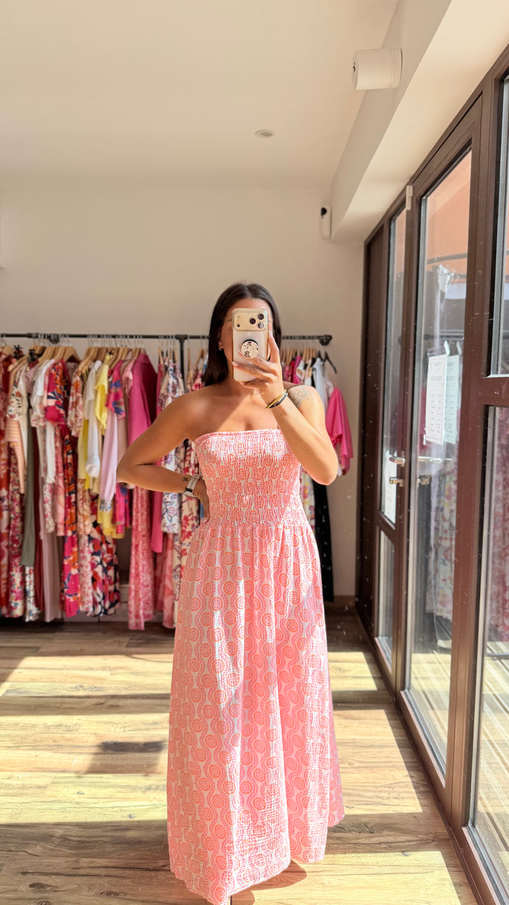 Robe longue Dory rose