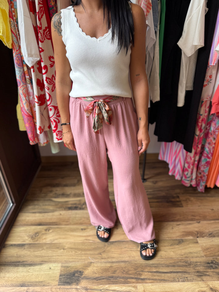 Pantalon Julie rose CURVY