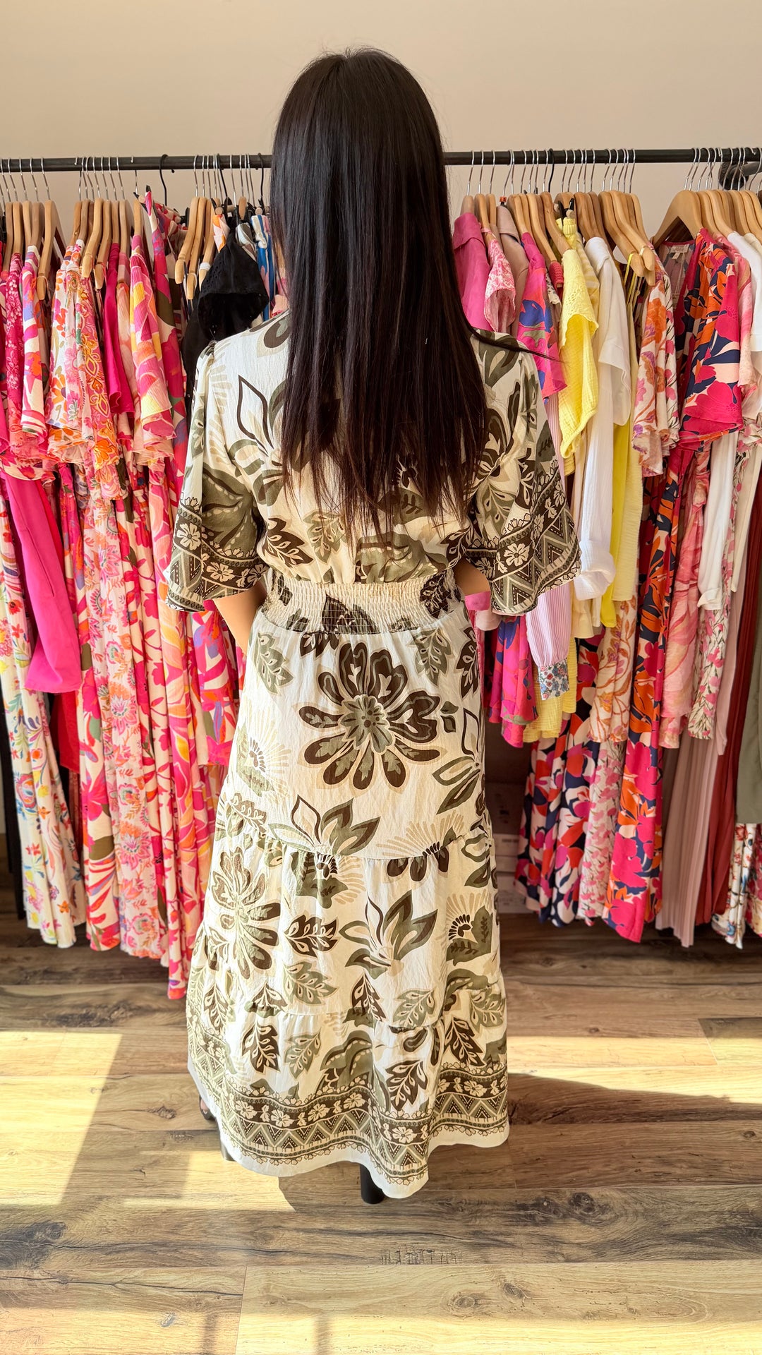 Robe longue Coline CURVY Kaki