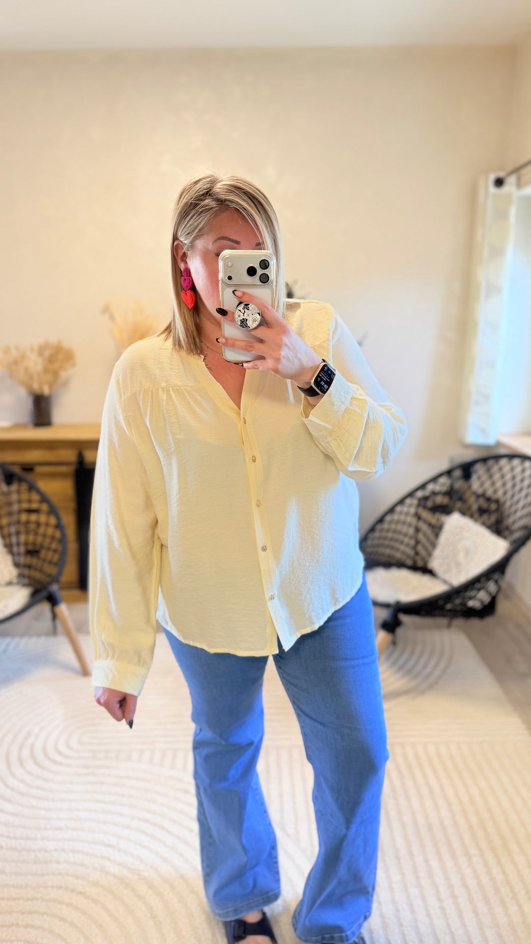 Chemise Slava jaune CURVY