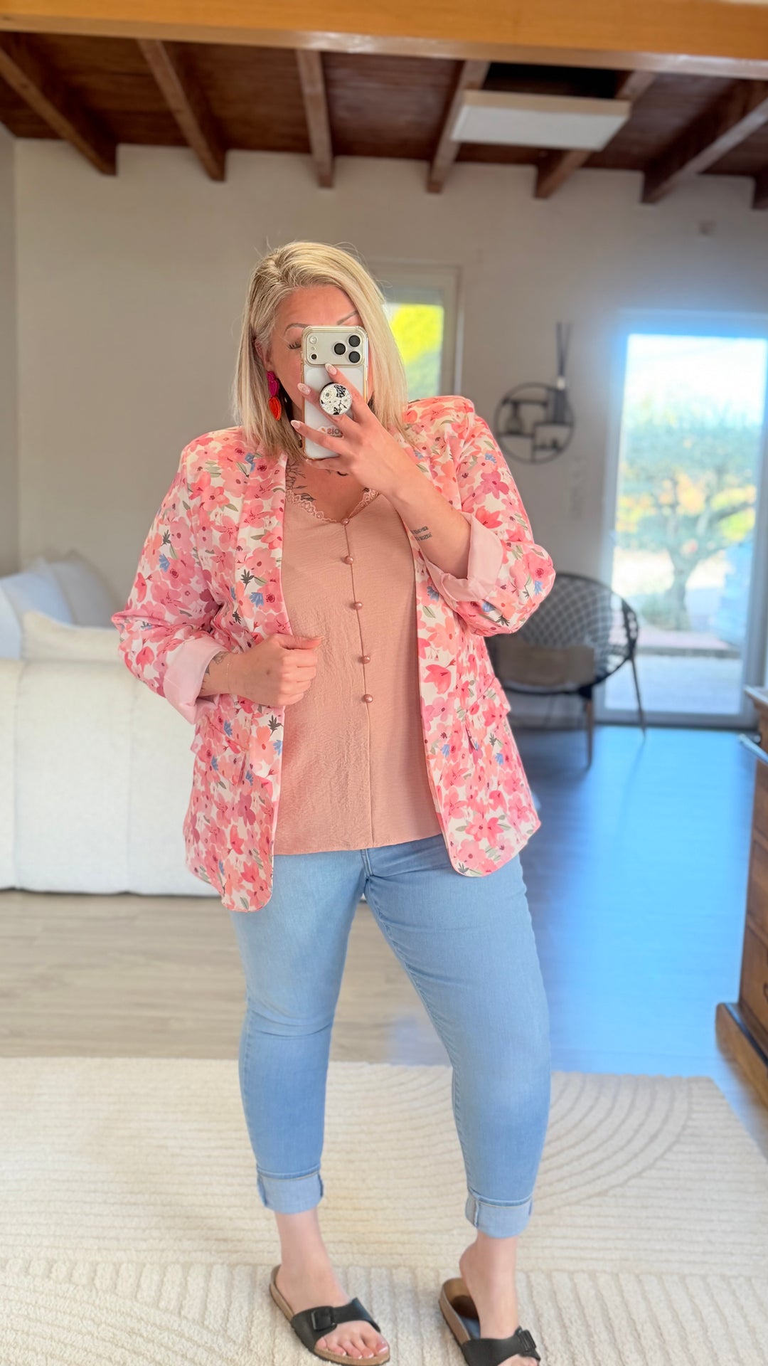 Top Hosa rose poudré CURVY